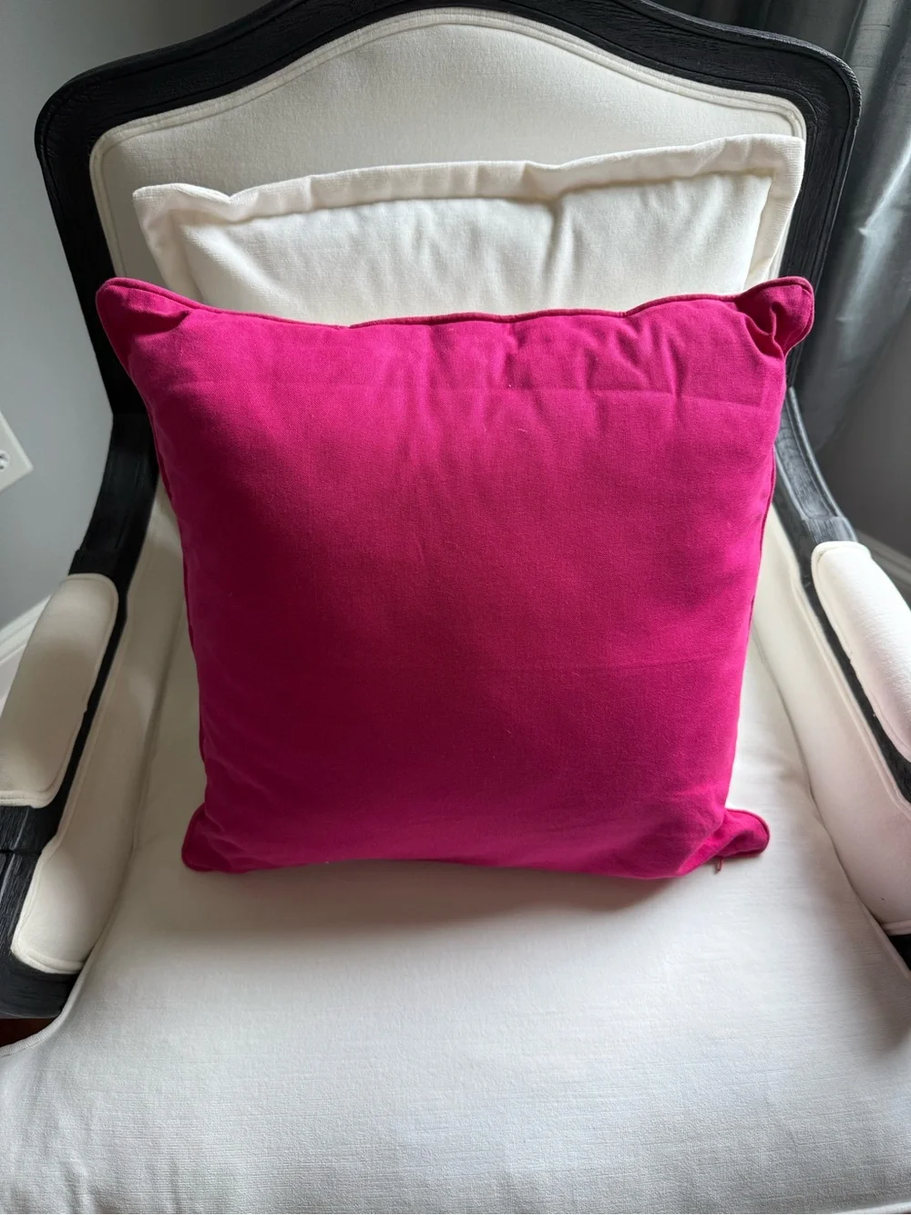 Colorful 'Never Give Up' Embroidered Accent Pillow - Multi